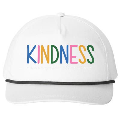 Kindness Never Goes Out Of Style Colorful Snapback Five-Panel Rope Hat