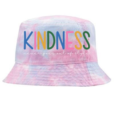 Kindness Never Goes Out Of Style Colorful Tie-Dyed Bucket Hat