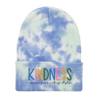 Kindness Never Goes Out Of Style Colorful Tie Dye 12in Knit Beanie