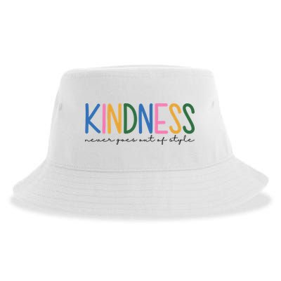 Kindness Never Goes Out Of Style Colorful Sustainable Bucket Hat