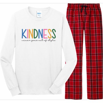 Kindness Never Goes Out Of Style Colorful Long Sleeve Pajama Set