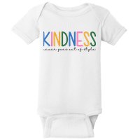 Kindness Never Goes Out Of Style Colorful Baby Bodysuit