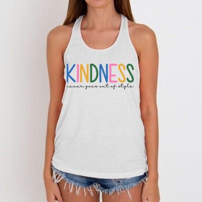Kindness Never Goes Out Of Style Colorful Women's Knotted Racerback Tank