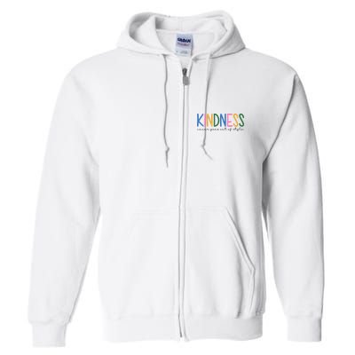 Kindness Never Goes Out Of Style Colorful Full Zip Hoodie