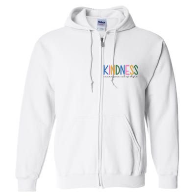 Kindness Never Goes Out Of Style Colorful Full Zip Hoodie