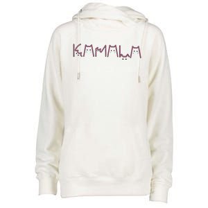 Kamala Name In Cat Letters Womens Funnel Neck Pullover Hood