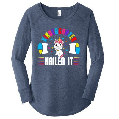 Kindergarten Nailed It! Kindergarten Gift Women's Perfect Tri Tunic Long Sleeve Shirt