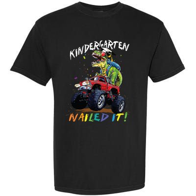 Kindergarten Nailed It Dinosaur Truck Last Day Of School Boy Garment-Dyed Heavyweight T-Shirt