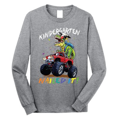 Kindergarten Nailed It Dinosaur Truck Last Day Of School Boy Long Sleeve Shirt