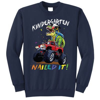 Kindergarten Nailed It Dinosaur Truck Last Day Of School Boy Sweatshirt