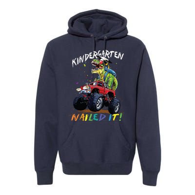 Kindergarten Nailed It Dinosaur Truck Last Day Of School Boy Premium Hoodie