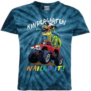 Kindergarten Nailed It Dinosaur Truck Last Day Of School Boy Kids Tie-Dye T-Shirt