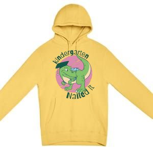 Kindergarten Nailed It Graduation Dinosaur Premium Pullover Hoodie