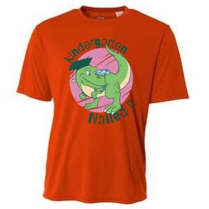 Kindergarten Nailed It Graduation Dinosaur Cooling Performance Crew T-Shirt