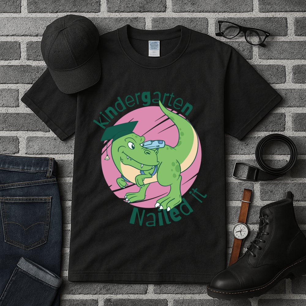 Kindergarten Nailed It Graduation Dinosaur Tall T-Shirt