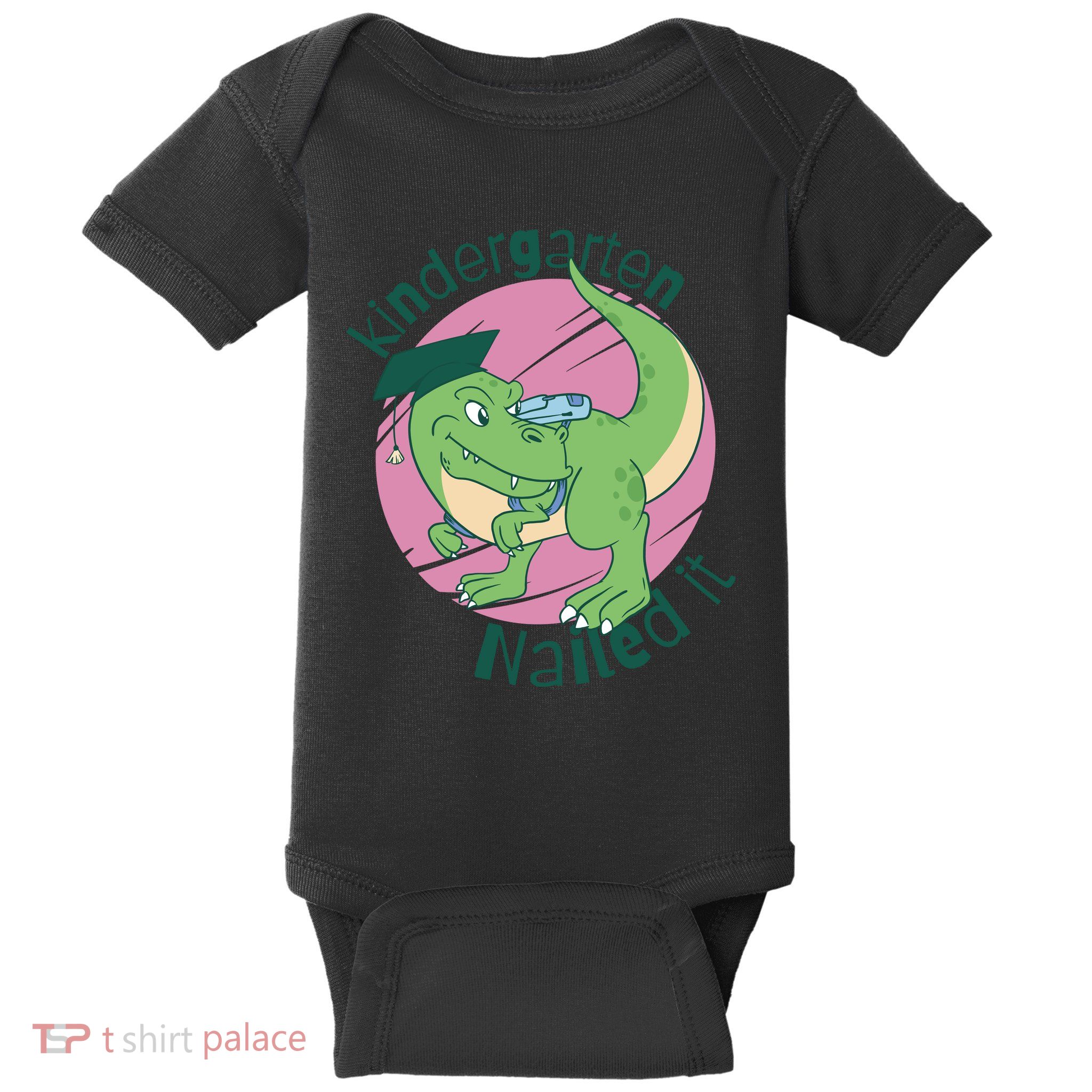 Kindergarten Nailed It Graduation Dinosaur Baby Bodysuit