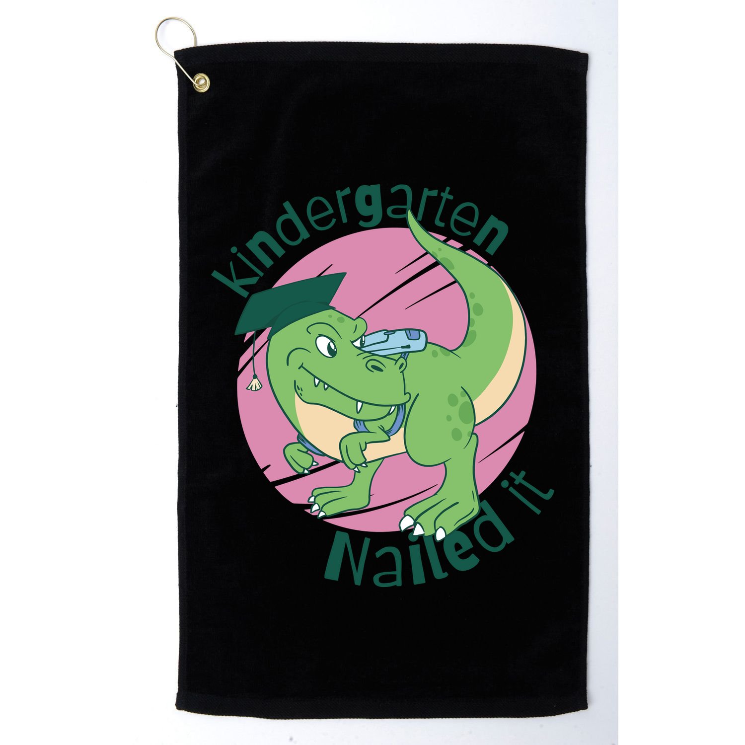 Kindergarten Nailed It Graduation Dinosaur Golf Towel