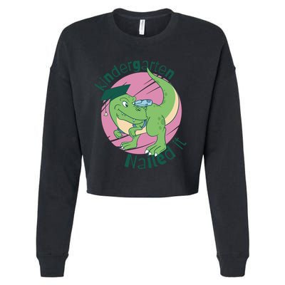 Kindergarten Nailed It Graduation Dinosaur Cropped Pullover Crew