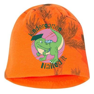 Kindergarten Nailed It Graduation Dinosaur Kati - Camo Knit Beanie