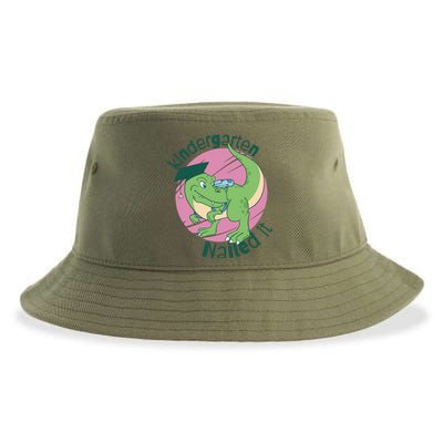 Kindergarten Nailed It Graduation Dinosaur Sustainable Bucket Hat