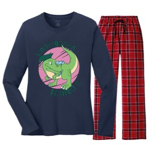 Kindergarten Nailed It Graduation Dinosaur Women's Long Sleeve Flannel Pajama Set 