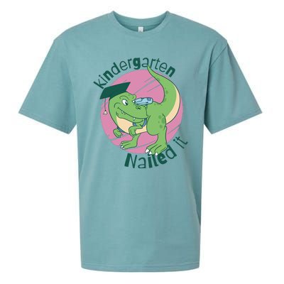 Kindergarten Nailed It Graduation Dinosaur Sueded Cloud Jersey T-Shirt