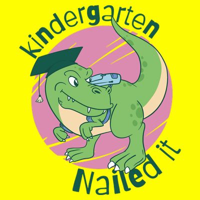Kindergarten Nailed It Graduation Dinosaur T-Shirt