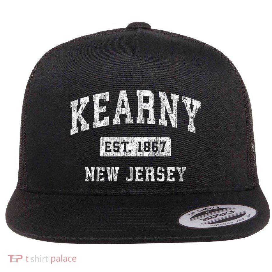 Kearny New Jersey Nj Vintage Established Sports Flatbill Hat