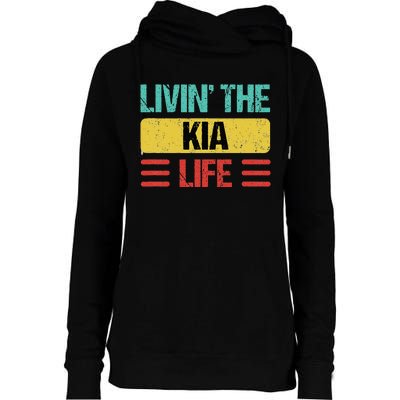 Kia Name Womens Funnel Neck Pullover Hood