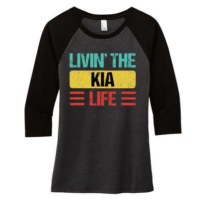 Kia Name Women's Tri-Blend 3/4-Sleeve Raglan Shirt