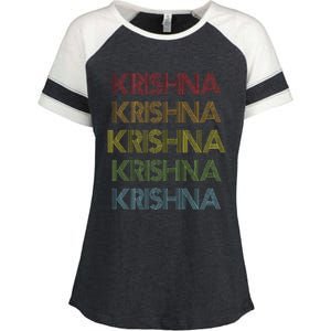 Krishna Name Enza Ladies Jersey Colorblock Tee