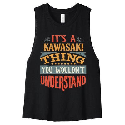 Kawasaki Name Women's Racerback Cropped Tank