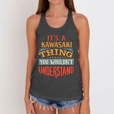 Kawasaki Name Women's Knotted Racerback Tank