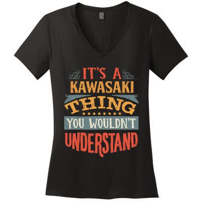 Kawasaki Name Women's V-Neck T-Shirt