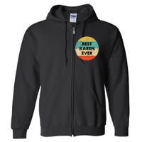 Karen Name Full Zip Hoodie