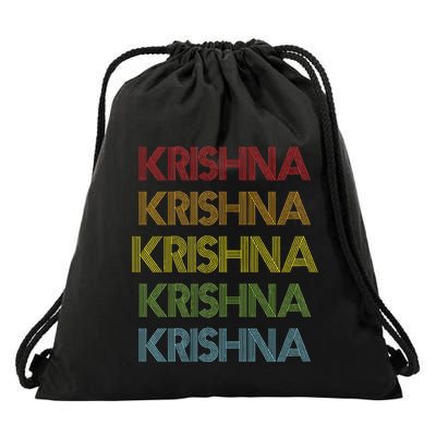 Krishna Name Drawstring Bag