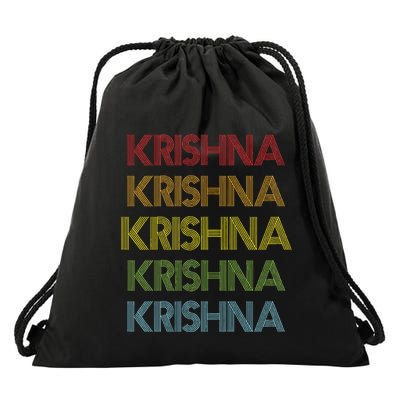 Krishna Name Drawstring Bag