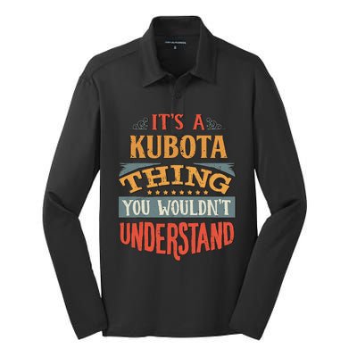 Kubota Name Silk Touch Performance Long Sleeve Polo