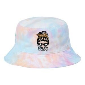 Karate Nana Messy Bun Hair Funny Karate Fighter Nana Tie Dye Newport Bucket Hat