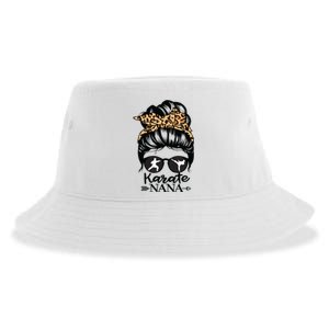 Karate Nana Messy Bun Hair Funny Karate Fighter Nana Sustainable Bucket Hat