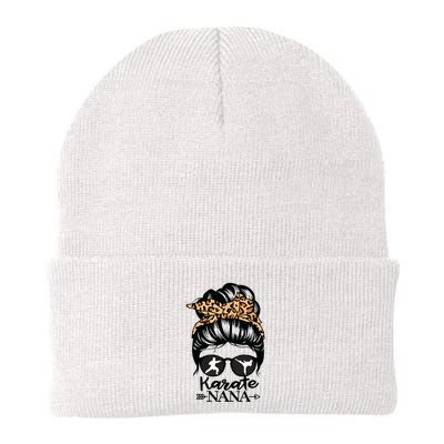 Karate Nana Messy Bun Hair Funny Karate Fighter Nana Beanie