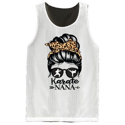 Karate Nana Messy Bun Hair Funny Karate Fighter Nana Mesh Reversible Basketball Jersey Tank