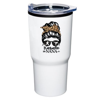 Karate Nana Messy Bun Hair Funny Karate Fighter Nana Tumbler