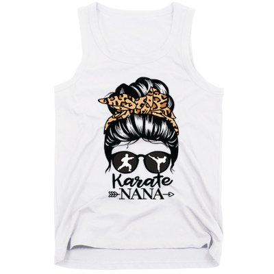 Karate Nana Messy Bun Hair Funny Karate Fighter Nana Tank Top