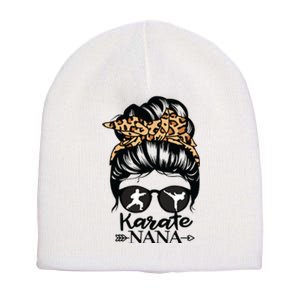 Karate Nana Messy Bun Hair Funny Karate Fighter Nana Short Acrylic Beanie