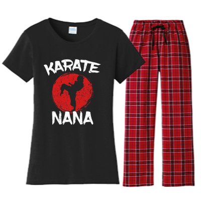 Karate Nana Martial Arts Grandma Ponytail Women's Flannel Pajama Set