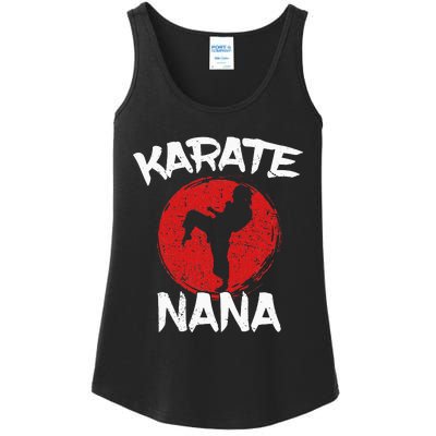 Karate Nana Martial Arts Grandma Ponytail Ladies Essential Tank