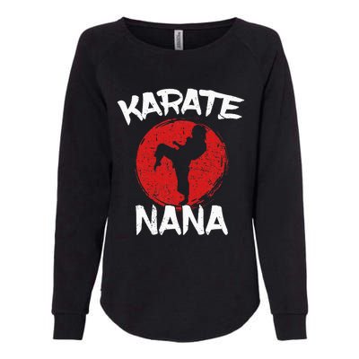 Karate Nana Martial Arts Grandma Ponytail Womens California Wash Sweatshirt