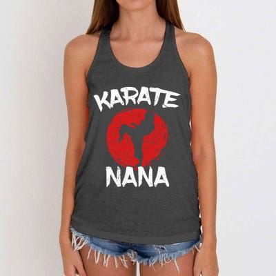 Karate Nana Martial Arts Grandma Ponytail Women's Knotted Racerback Tank