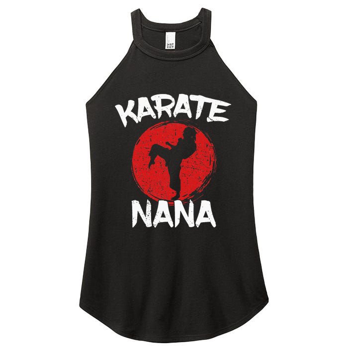 Karate Nana Martial Arts Grandma Ponytail Women's Perfect Tri Rocker Tank